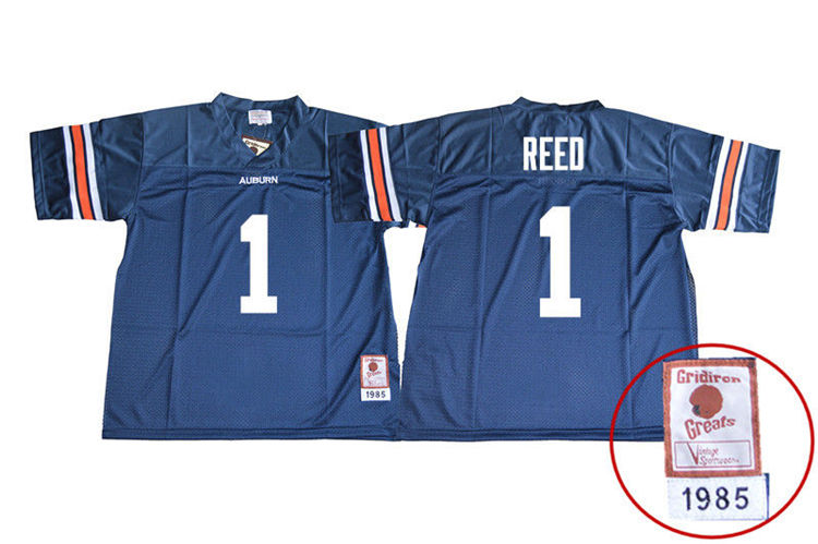 1985 Throwback Youth #1 Trovon Reed Auburn Tigers College Football Jerseys Sale-Navy